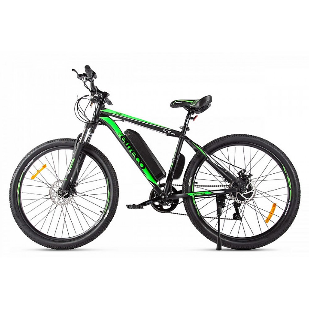 Электровелосипед велогибрид Eltreco XT 600 D (черно-зеленый)