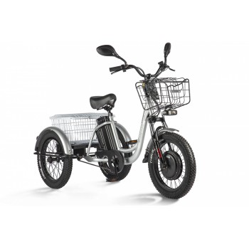 Электровелосипед электротрицикл Eltreco Porter Fat 500 Серебристый